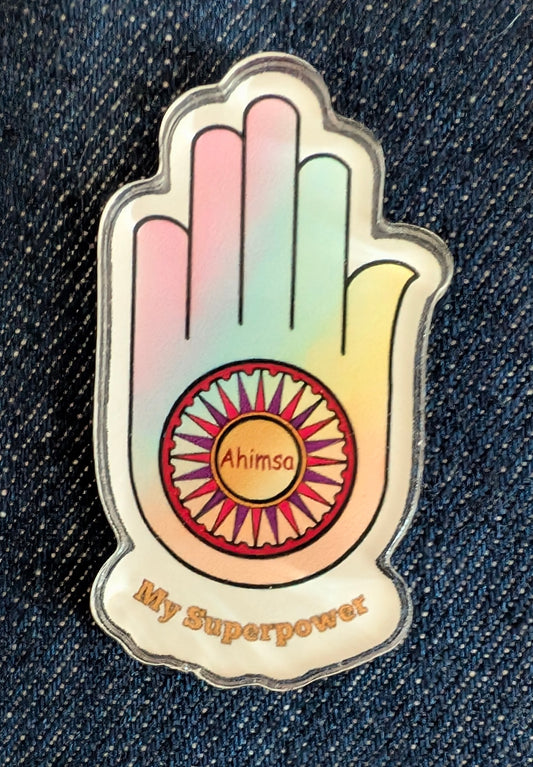 Ahimsa Hand Magnet | Jain Symbol of Non-Violence | Return Gift