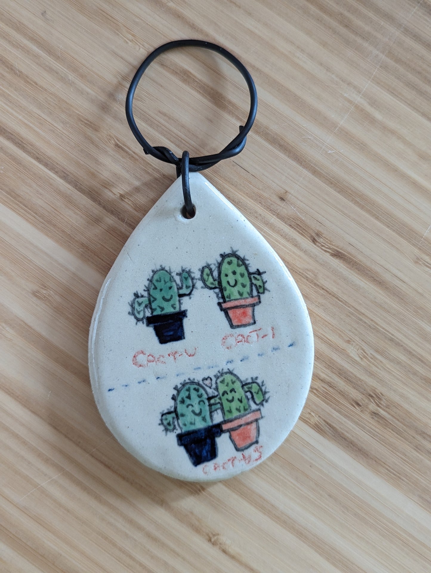 Ceramic Pops : Handmade Tear Drop Art Ornament with Positive Affirmation, Office Desk Décor, Wall Art, Christmas Tree Ornament