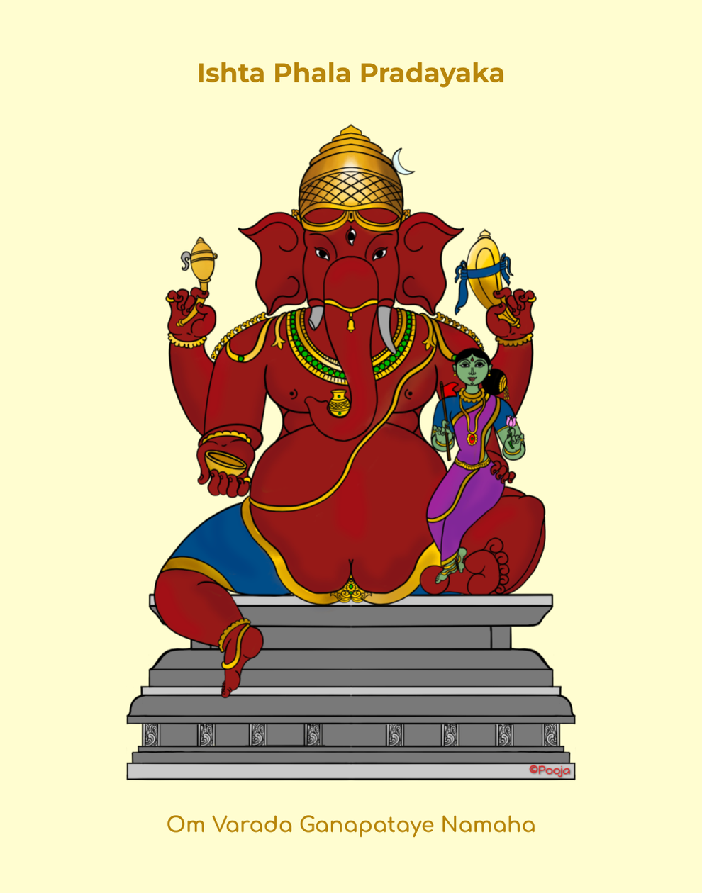 "Ishta Phala Pradayaka" Magnet - ganesha themed magnets available at Divine Tales for Kids store