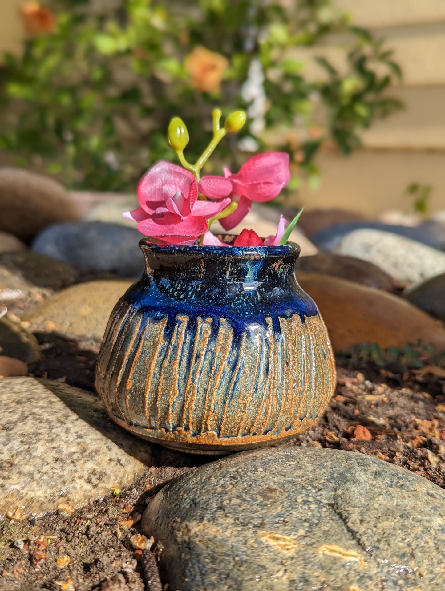 Fizzy Navy - Bud Vase