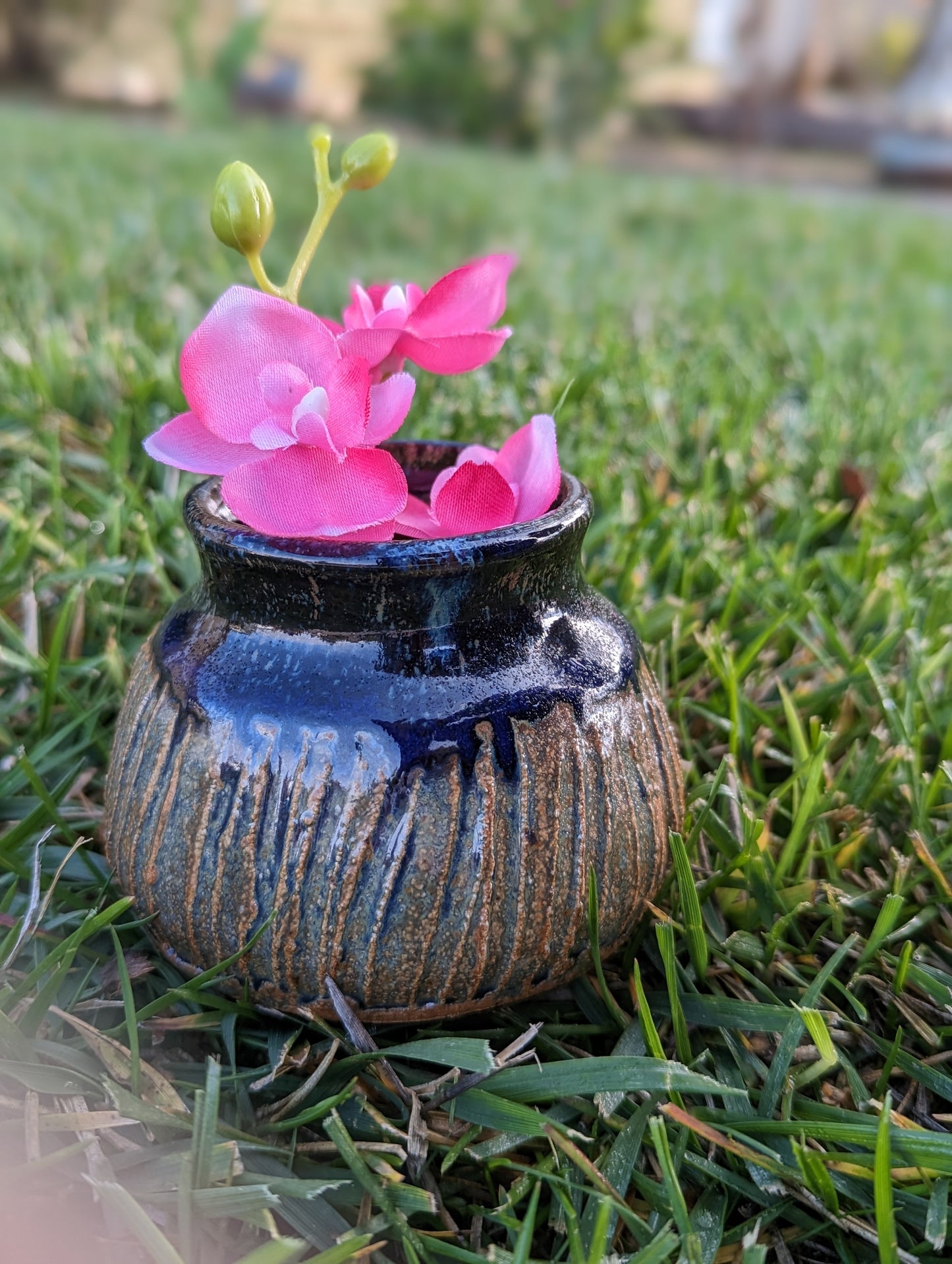 Fizzy Navy - Bud Vase