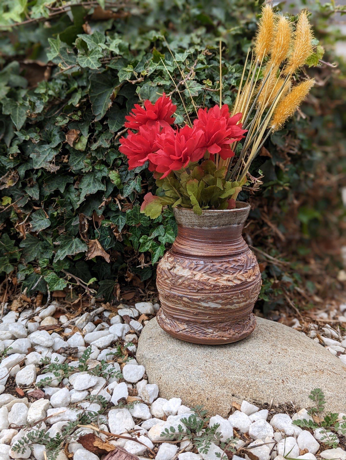 Marbled Chocolate Vase